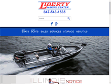Tablet Screenshot of libertymarinecenter.com